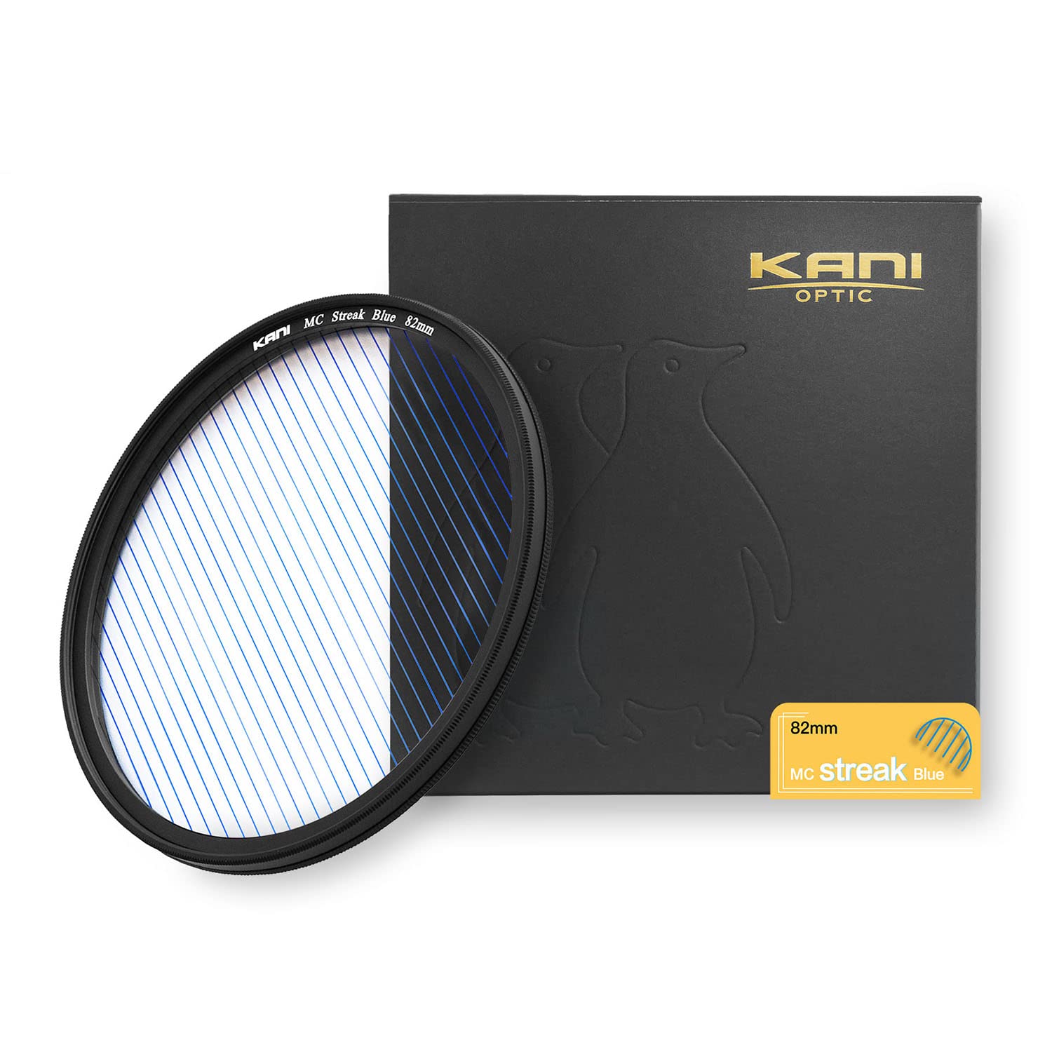 KANI 82mm ストリークブルー 特殊効果 ストリークフィルター 光条色：ブルー アナモルフィック 夜景 イルミネーション ポートレート Streak Blue K17177