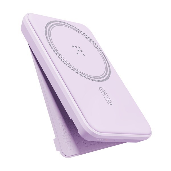 VOLTME B3021PL パープル MagSafe対応 7.5W ワイヤレス充電モバイルバッテリー (PSE適合)