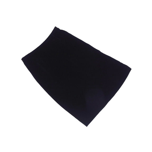 スカート スリット入り ヒザ丈 ベロア 38サイズ タイトシルエット ブラック 中古