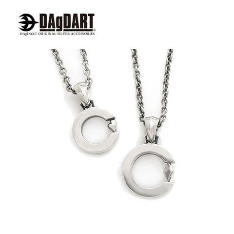 ダグダート DAgDART オープンサークル ダイヤ＆ハート ペアペンダント ペアネックレス シルバ