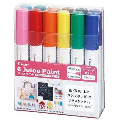 （まとめ買い）水性マーカー ジュースペイント 極細 12色セット SJP-240EF-12C [x3]