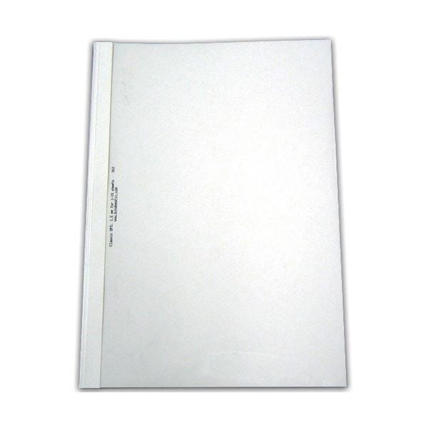 （まとめ） ジャパンインターナショナルコマースとじ太くん専用カバー A4タテ 背幅9mm クリア／ホワイト 4110004 1パック（10枚） 5セット