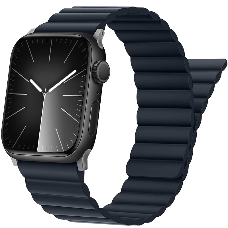 Tasikar シリコン磁気アップルウォッチ バンド コンパチブル Apple Watch バンド 49mm 45mm 44mm 42mm 41mm 40mm 38mm Ultra2 Ultra シリ
