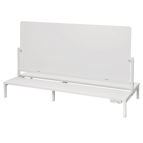 机上台 幅115cm パネル パーテーション コンセント 対面机上台 ラック モニター台 法人限定