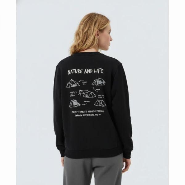 SNOWPEAK APPAREL テント グラフィック スウェットシャツ S25FMFHT62 ブラック