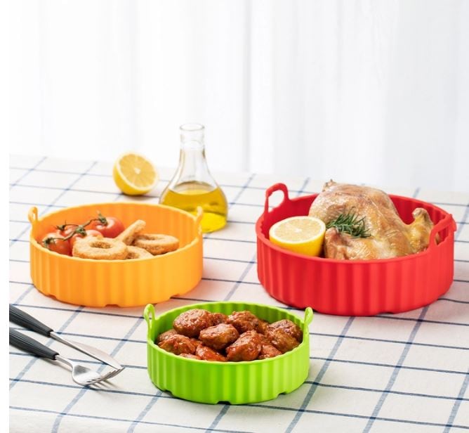 Sillymann シリコンサークル エアフライヤーポット 3Pセット