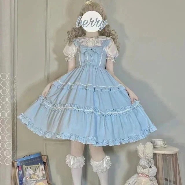 半袖 長袖ワンピース ワンピース ロリータ洋装 キャミソールワンピース メイド服/コスプレ/ゴスロリ/かわいい/ハロウィン/ワンピース和服コスチュームコスチューム