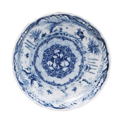 光洋陶器 花伝 唐人山水 尺二皿 54976014