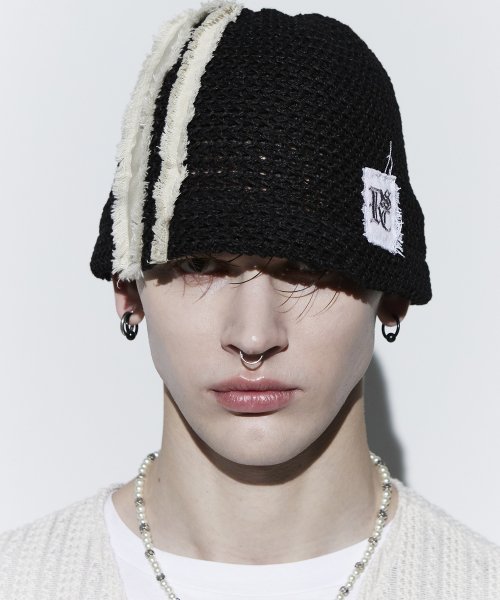 RSSC】 DENIM PATCHED BEANIE : BLACK ニット帽