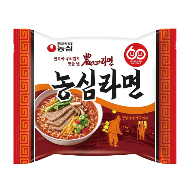 【送料無料】農心ラーメン 124g×32袋／韓国 料理 食品 インスタント ラーメン 乾麺 らーめん