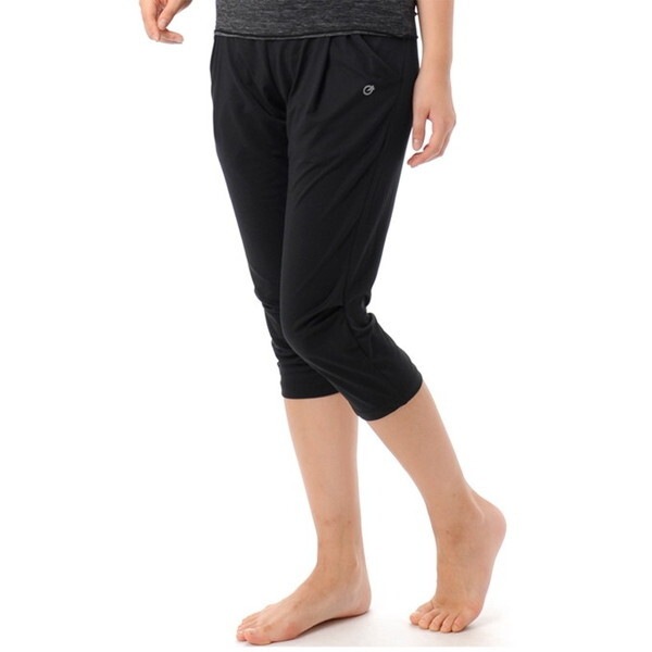 G-FIT エアSTRETCH ルーズフィットカプリパンツ GF-L979S-B-L ブラック
