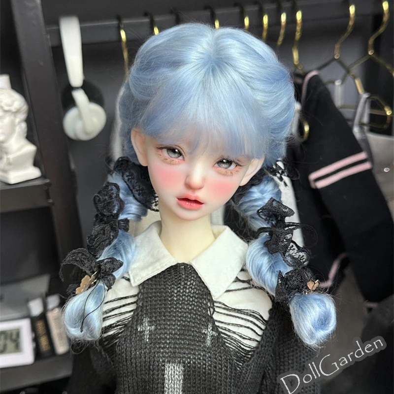 BJD 1/3 1/4 ドールウィッグ ロング 編み入り 手入れ モヘア 定型ウィッグ 5色 SD/小顔SD/MSDサイズ球体関節人形用ウィッグ