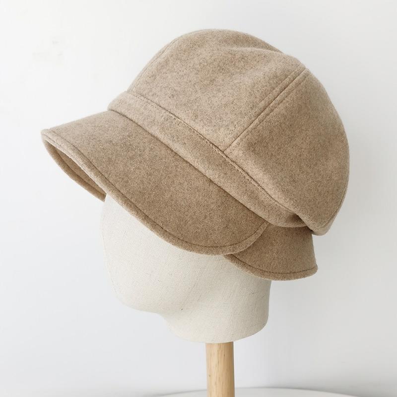 秋冬 コーデ レディース ファッション オシャレ 服 カワイイ シンプル 大人カワイイ 大きいサイズ ウール フィッシャーマン ハット 帽子 暖かい エレガント 八角 ベレー帽