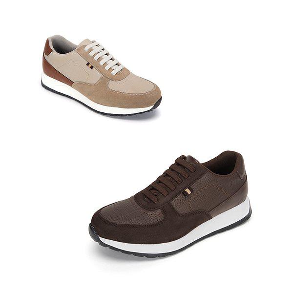 [] 南華ネイブ牛革カジュアルスニーカー 2色