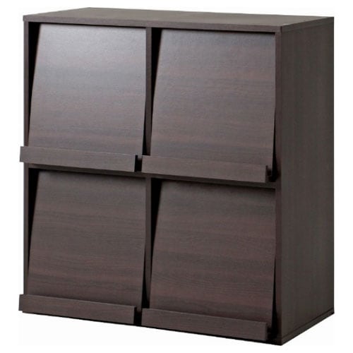 不二貿易 DP8085BR ディスプレイラック4マス（ブラウン） DP8085BR