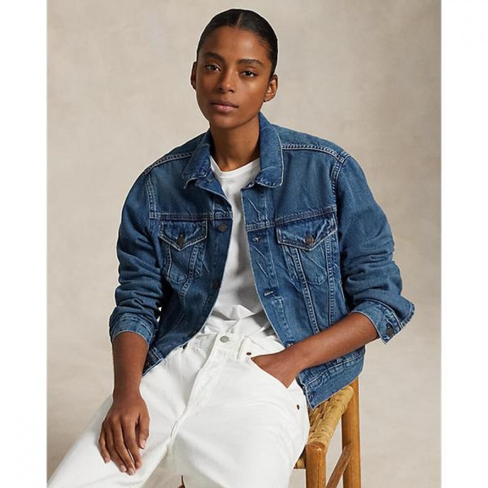 ポロラルフローレンレディースデニムトラッカージャケット (WMPOOTWNDK20025400)