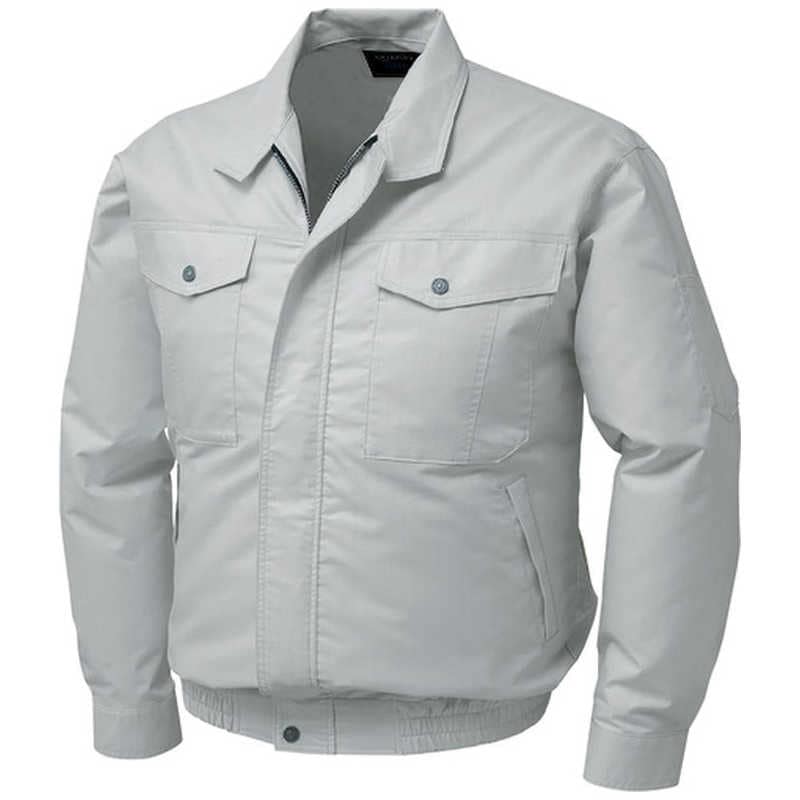 空調服　綿・ポリ混紡制電ウエアのみ シルバー L　KU91710-C06-S3