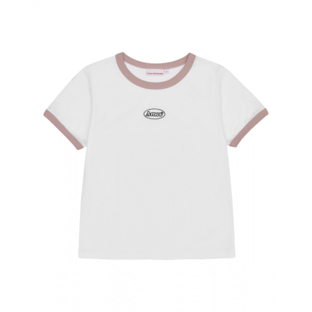 エイムズワールドワイドシンボルロゴエンボディクロップTシャツホワイト (AM2EMUT512A)