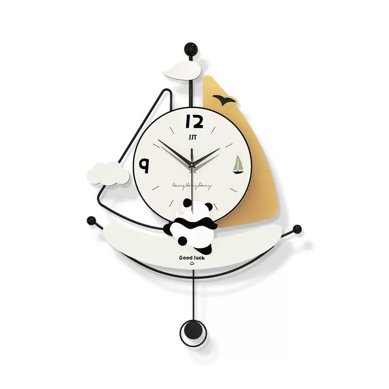 掛け時計 電波 振り子時計 おしゃれ 静音 壁掛け時計 連続秒針 長時間航続 リビング 部屋飾り インテリア JT24320