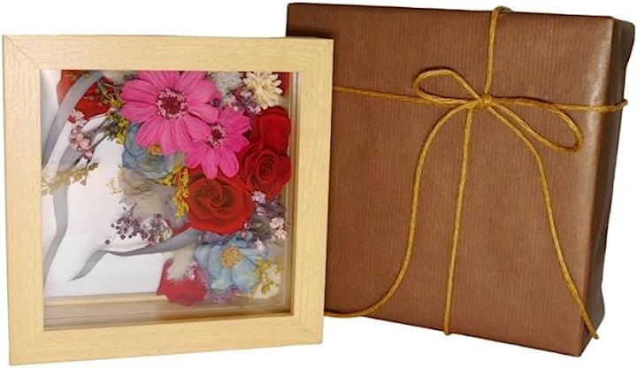 プリザーブドフラワー 日本製 花 プレゼント ギフト ラッピング 贈り物 誕生日 記念日 お祝い( ナチュラルブラウン)