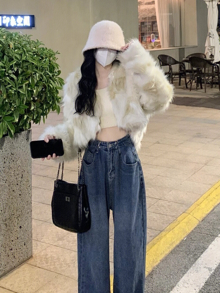 若い模造キツネの毛皮の毛皮のコート女性ショート 24 スタイルの毛皮トップス小柄な人々のための人気のスタイル 4,974円