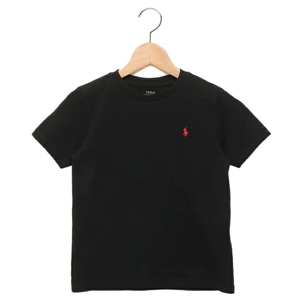 子供服 コットン ジャージー クルーネック Tシャツ ブラック ボーイズ RALPH LAUREN 322832904036 BK
