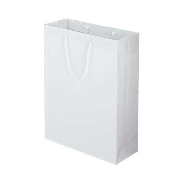 （まとめ） TANOSEE マットコート手提げ袋 LL ヨコ380タテ500マチ幅150mm ホワイト 1パック（10枚） 2セット 8,862円