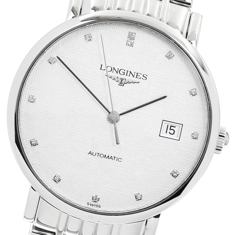 ロンジン LONGINES L4.810.4 エレガントコレクション デイト 13Pダイヤ 自動巻き メンズ 美品 _943822【中古】
