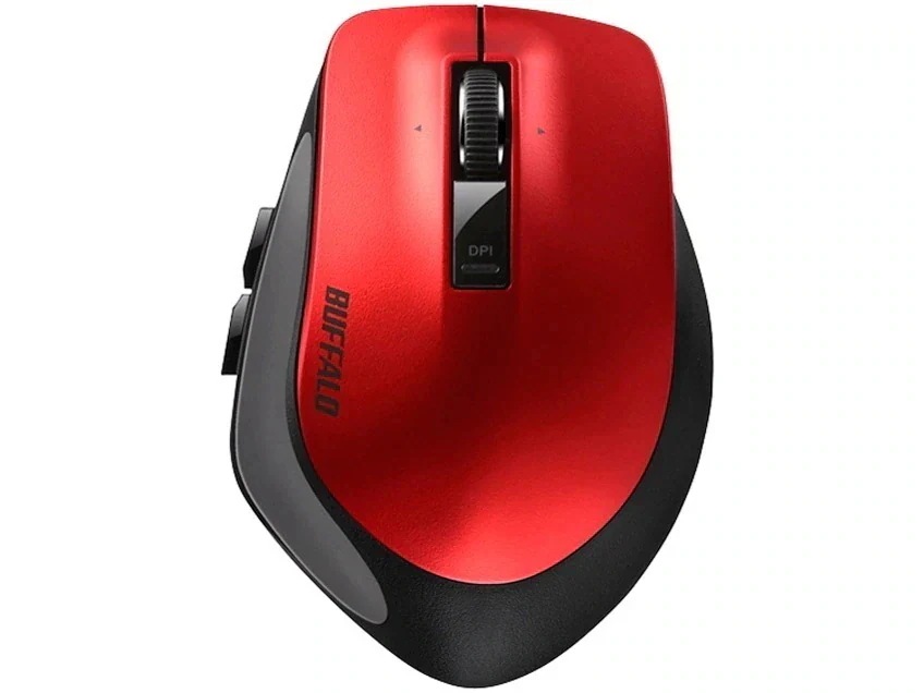 BSMBB500MRD [レッド]BlueLEDセンサー搭載ワイヤレスマウス（Mサイズ）