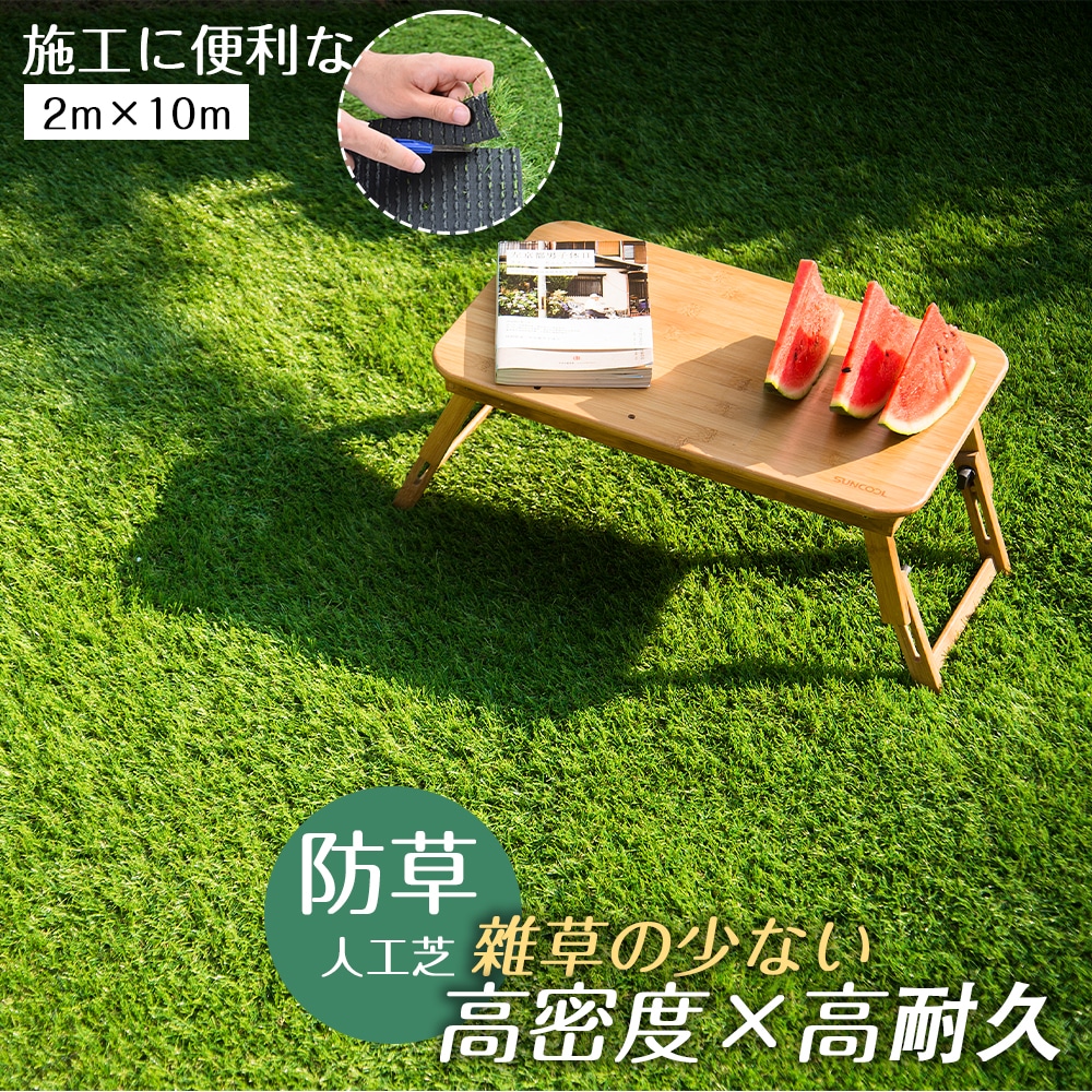 人工芝 ロール 2m×10m 芝丈20mm ピン42本つき 2色立体感 透水穴つき リアル ふかふか 高密度 色落ちにくい 抜けにくい 復元性 立体感 青緑