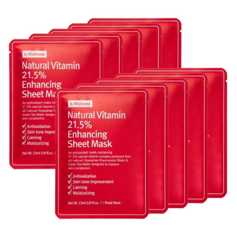 ナチュラルビタミン21.5エンハンシングシートマスク 10枚