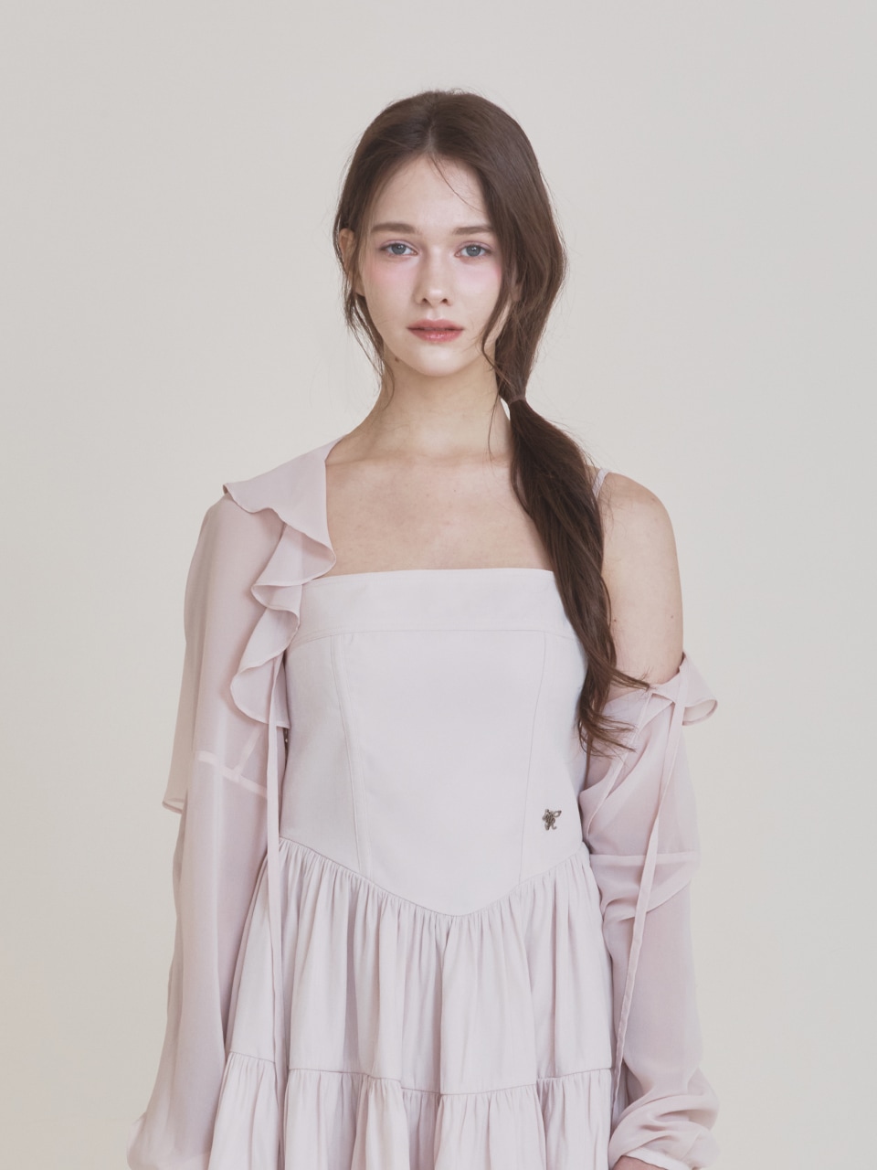 【NOT YOUR ROSE】 FAIRY CHIFFON BOLERO : PINK