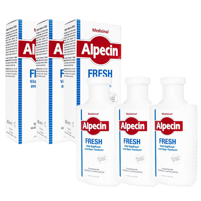 アルペシン メディシナルトニック(フレッシュ) 200ml 3本 Alpecin Medicinal Tonic (Fresh) ヘアトニック 海外発送 日時指定不可 ヤマト国際便発送