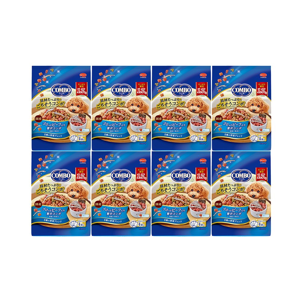 ドッグフード　コンボ　ドッグ　ゴロッとビーフ入り　１．７ｋｇ（４２５ｇX４袋）X８個　ＣＲＣ45―05―35―35―00