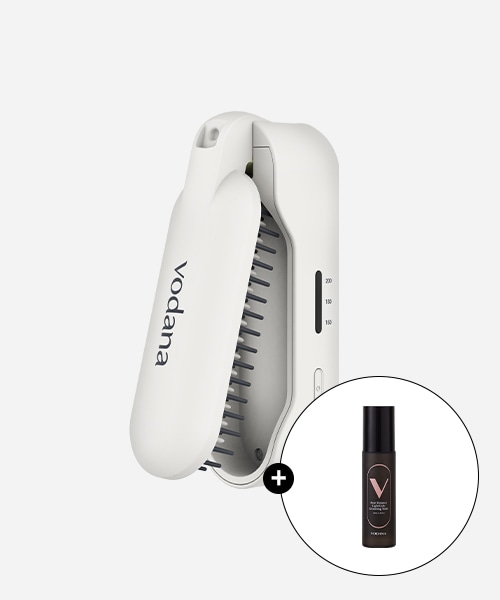 ヒートブラシ ヘアアイロン ストレート ボリュームアップ 2WAY カール 時短 スタイリング 根元ボリューム 艶髪 マイナスイオン 電気ブラシ 持ち運び 韓国 美容家電