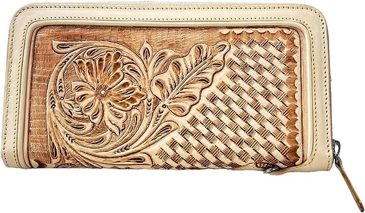 長財布 ラウンドファスナー ライダースウォレット レザーウォレット バイカーズウォレット メンズ ロングウォレット(ナチュラル)