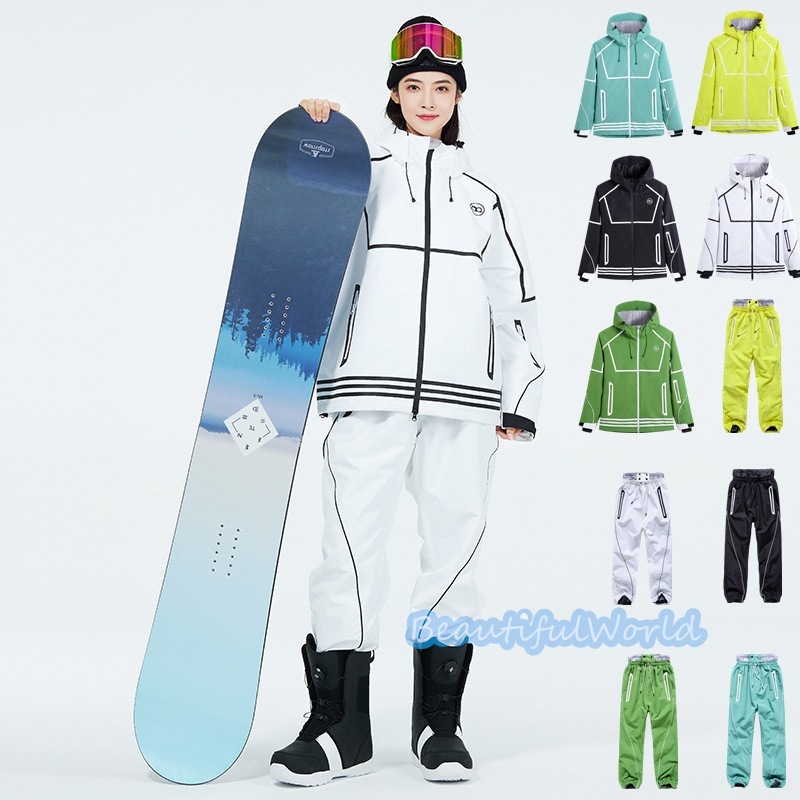 スノーボードウェア 上下セット スキーウェア メンズ レディース セットアップ 男女兼用 スノボウェア スノーボード ジャケット パンツ 撥水防風 保温 雪遊び 暖かいH83