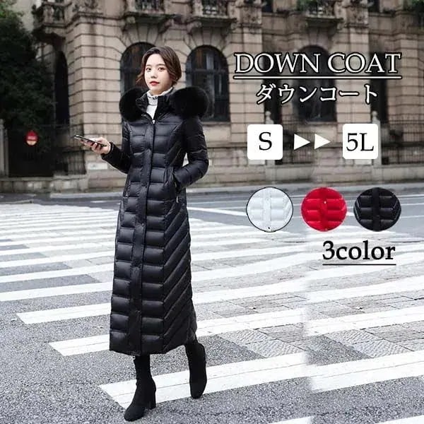 ダウンコート 90％ダウン レディース 贅沢ラクーンファーロングダウンコート ロングコート ファーコート 大きいサイズ フード付き ダウン 防寒コート S~5L 冬 ギフト防寒 30代 40代 50代 19,515円