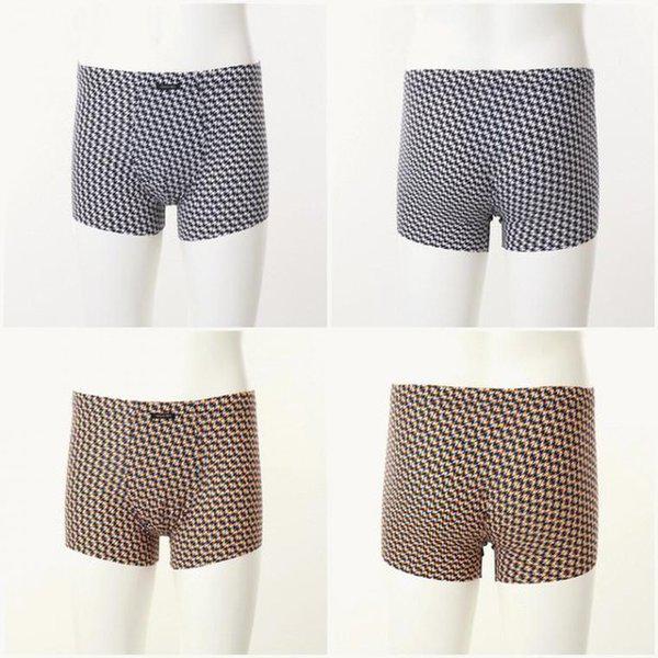 【正常】メンズチェック柄通気性に優れた機能性メッシュマジックドロワーズパンツ_S VMP7281M_S