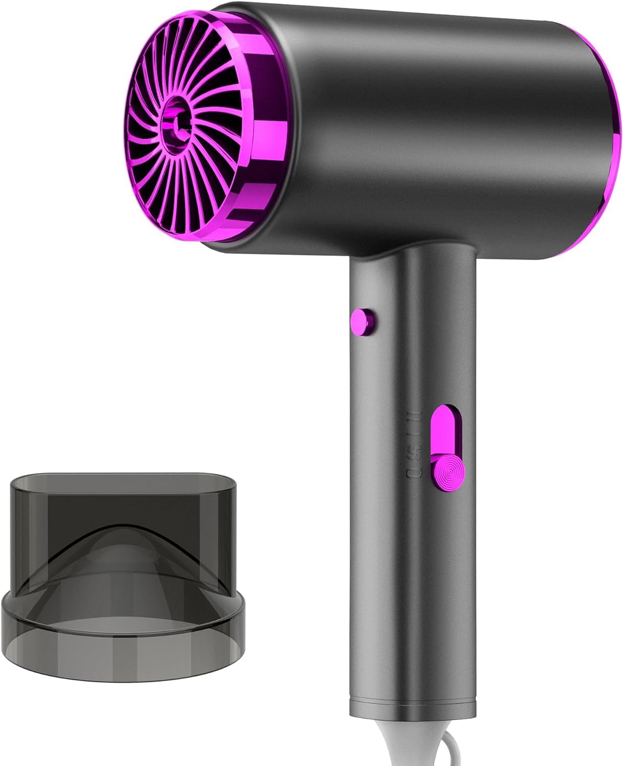 ドライヤー 大風量 速乾 静音 超軽量 人気 ランキング 1200W 携帯 ヘアドライヤー マイナスイオン 3段階風量 小型 ノズル付き 過熱防止機能あり 家庭用/サロン用/旅行用 (gray)