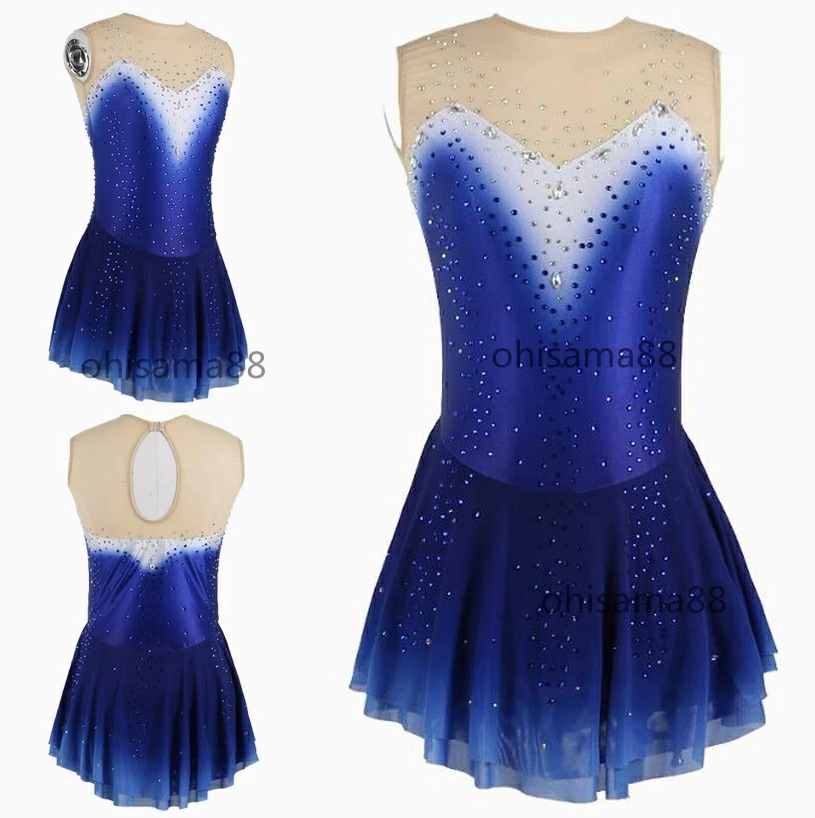 【新作】高級 アイススケートウェア スケート衣装 ダンスウェア ラインストーン 美しい キラキラ 大人 子供 ダンス衣装 競技着 レッスン着 試験 フィギュアスケート衣装 アイスダンス スタンダード