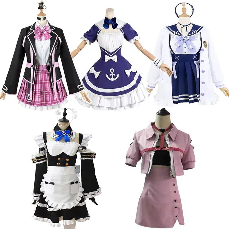 湊あくあ コスプレ 衣装 みなとあくあ メイド服 マリンメイド服 セーラー衣装 制服 4種類 2期生 5億年ぶり 仮装 変装 バーチャル YouTuber VTuber