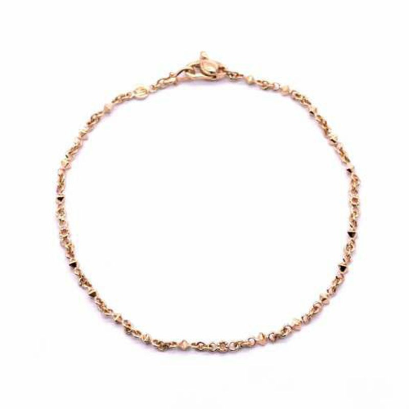 ピラミッドチェーン ブレスレット M K10 イエローゴールド メンズ ブランド 彼氏 プレゼント