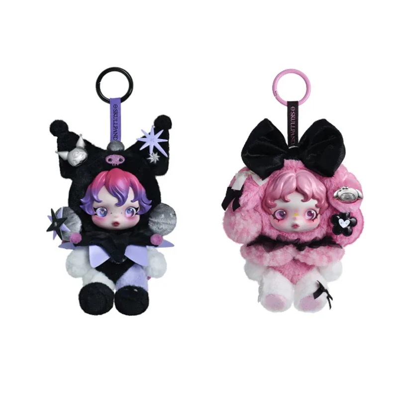 公式正規品POP MART SKULLPANDA × MY MELODY/KUROMI ぬいぐるみペンダント ブラインドボックス ガチャポン