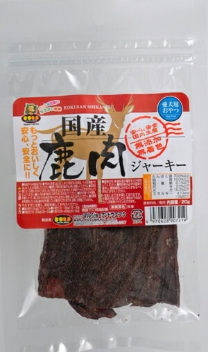 （まとめ買い）マルジョー&ウエフク 鹿肉ジャーキー 20g 犬用おやつ [x15]
