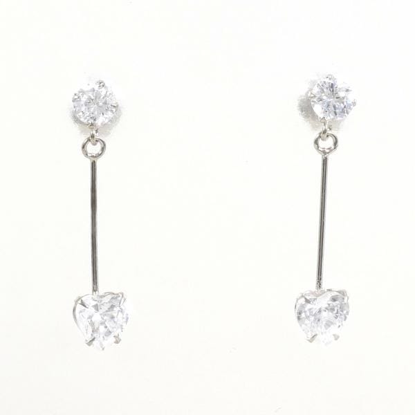 K14 14金 WG ホワイトゴールド ピアス ジルコニア 総重量約0.6g ジュエリー 中古 6,384円