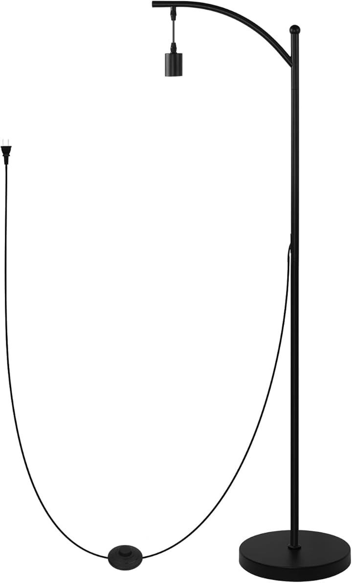 植物育成向けフロアスタンド 電球は付属しません ソケット口金サイズE26 おしゃれなデザイン 簡単設置 耐高温セラミック 家庭用照明 (ブラック)