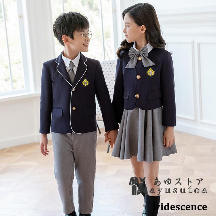 フォーマル スーツ 男の子女の子 5点セット スーツ制服子供服可愛い ジャケット 卒業式 ワンピース スタイル お受験 華やか 入学式 卒園式 入園式 発表会