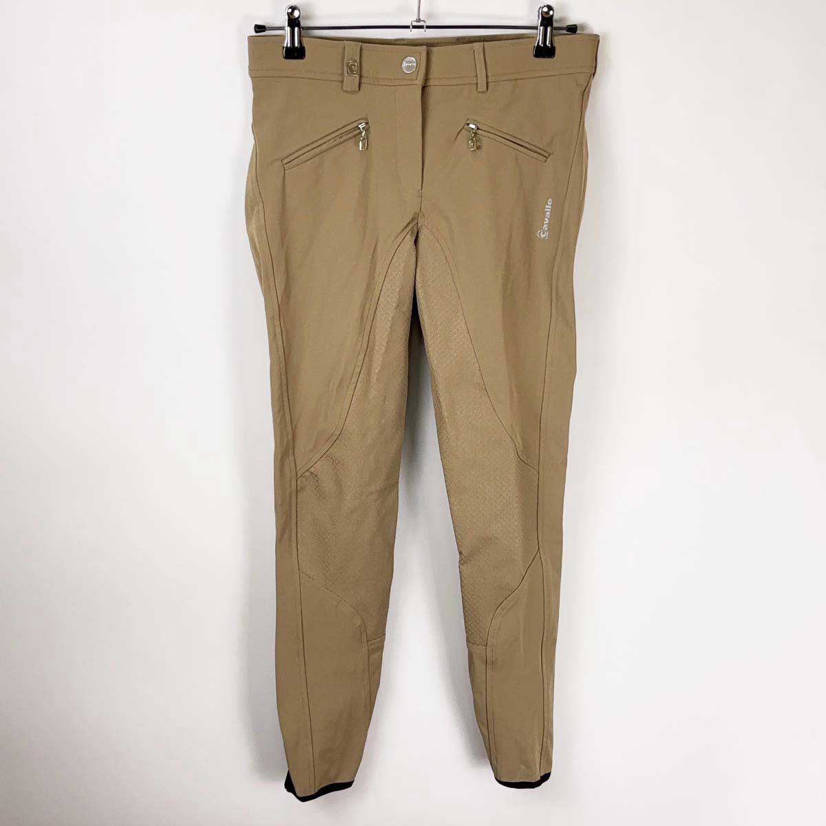 【中古・未使用品】カバロ キュロット Cava Caja Grip カジャグリップ Micro Light 40 NY muscat ベージュ レディース CAVALLO 乗馬パンツ 競技用ズボン 馬