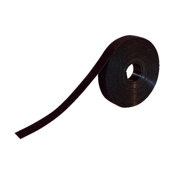 （まとめ）耐候性マジックバンド結束テープ 両面 幅20mmx長さ1.5m 黒 1巻[x5]